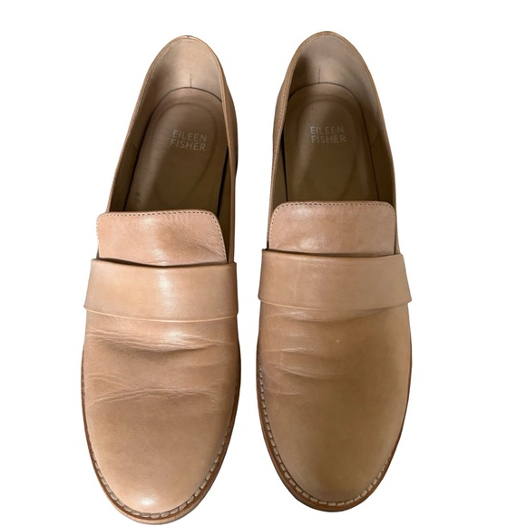 Eileen Fisher Shoes - Eileen Fisher Tan Leather Loafer Shoe Size‎ 9